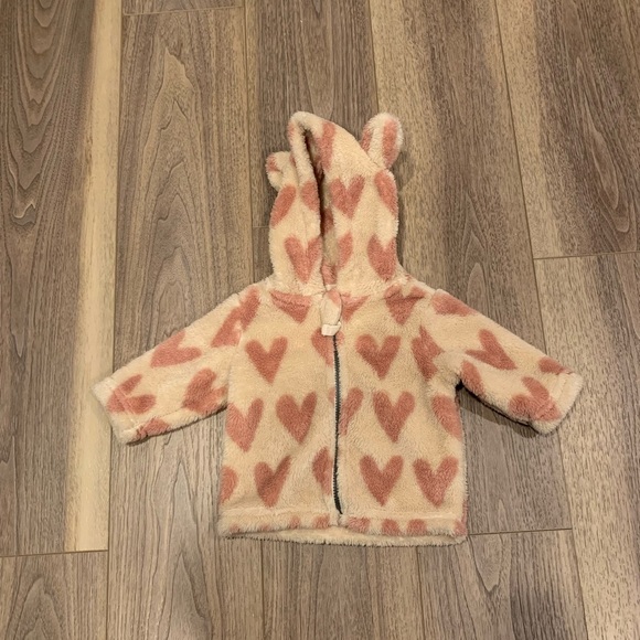 Hanna Andersson Heart Marshmallow Fleece Jacket - Picture 1 of 3